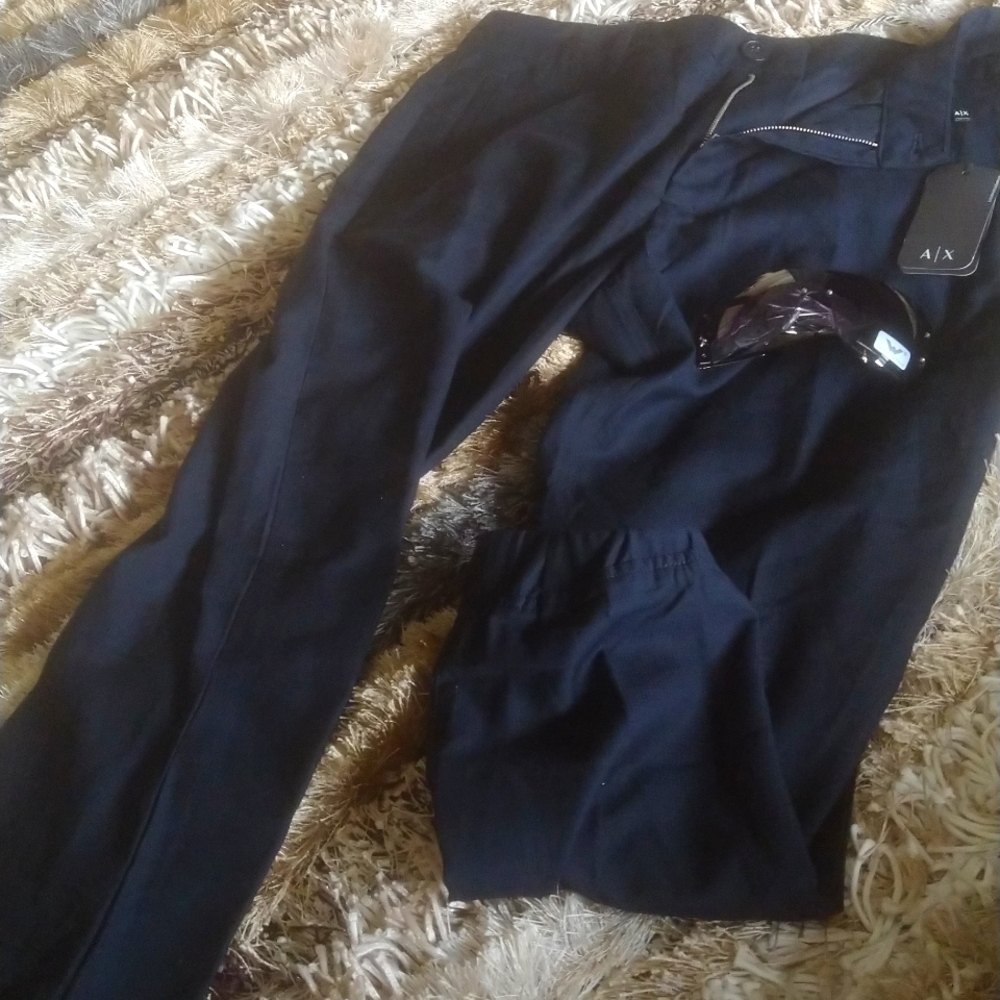 A/X Armani Exchange Navy Blue Summer 🏝️ Weight Elastic Cuff Pants
